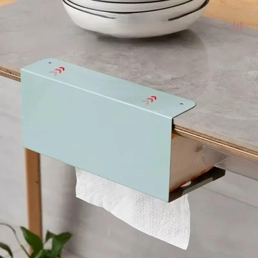 Strong Load-bearing Tissue Box Holder Drill-Free Installation Paper Towel Holder  Toilet