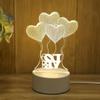 3D Acrylic USB Night Light String Christmas New Year Home Decoration Children's Gift Holiday Warm Smart Lamp Bedside
