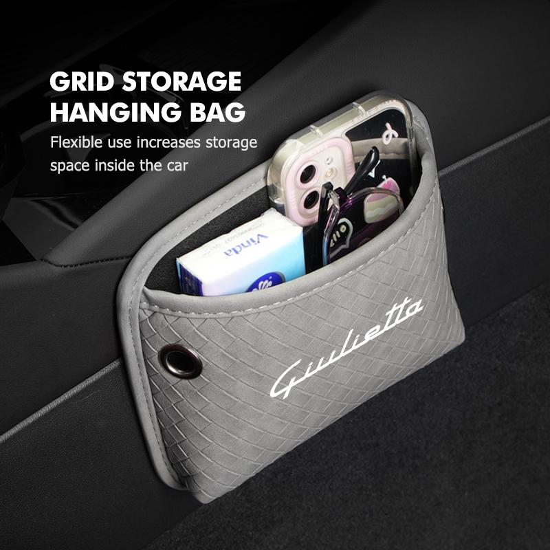 Car Door Hanging Bag Phone Storage Cup Holder Tidying Tool For Alfa Romeo Giulietta GT 159 147 156 Mito Brera Giulia Spider F1