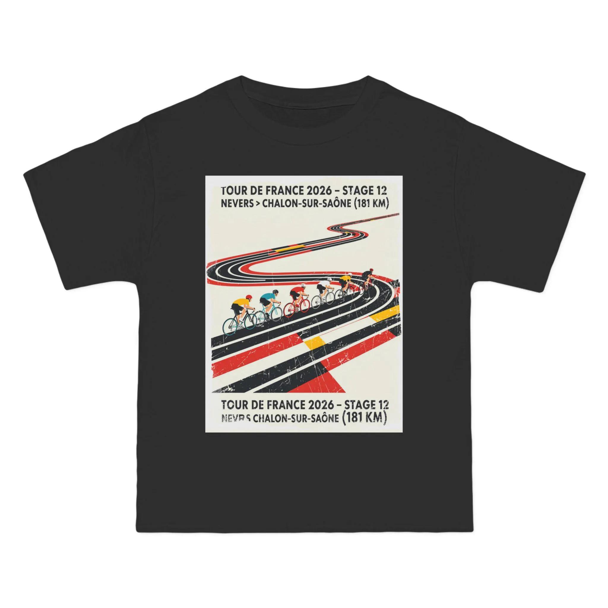 2026 Tour De France 12th Stage From Nerville To ChalonssurSaone Jersey Poster of Brouhes Bicycle Tshirt Y2k S