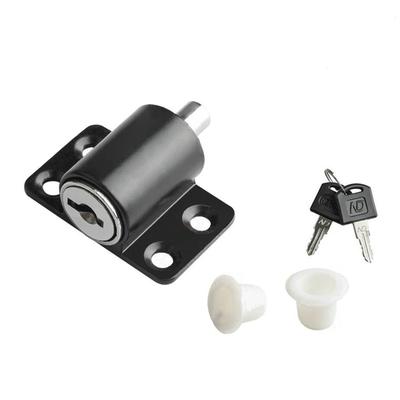 Serrure de sécurité antivol pour porte, alliage, surface peinte, avec clés, verrou de fenêtre pour armoires de maison, noir