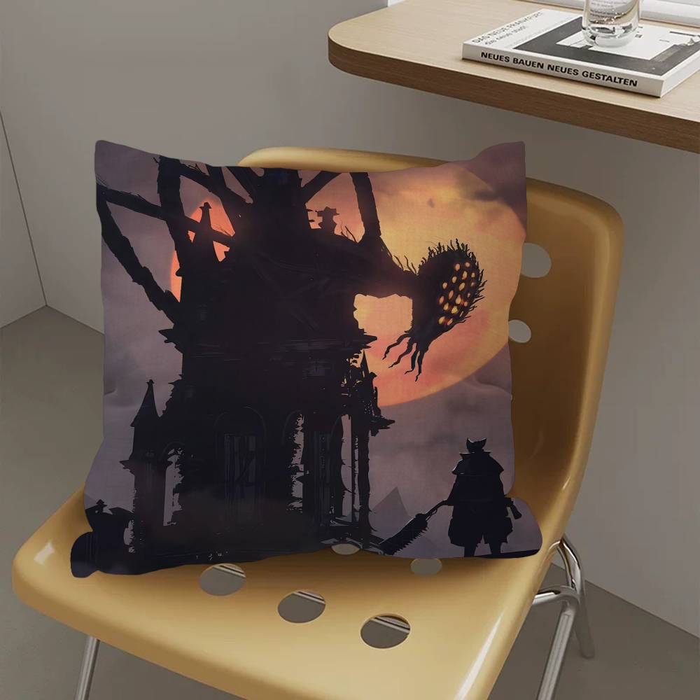 Bloodborne Classic Game Cushion Cover Inches Farmhouse Decor Home Throw Pillow Covers for Couch Decorations