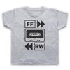 Fast Forward Rewind Cassette Tape Retro Music Audio  Kids Childs T-Shirt