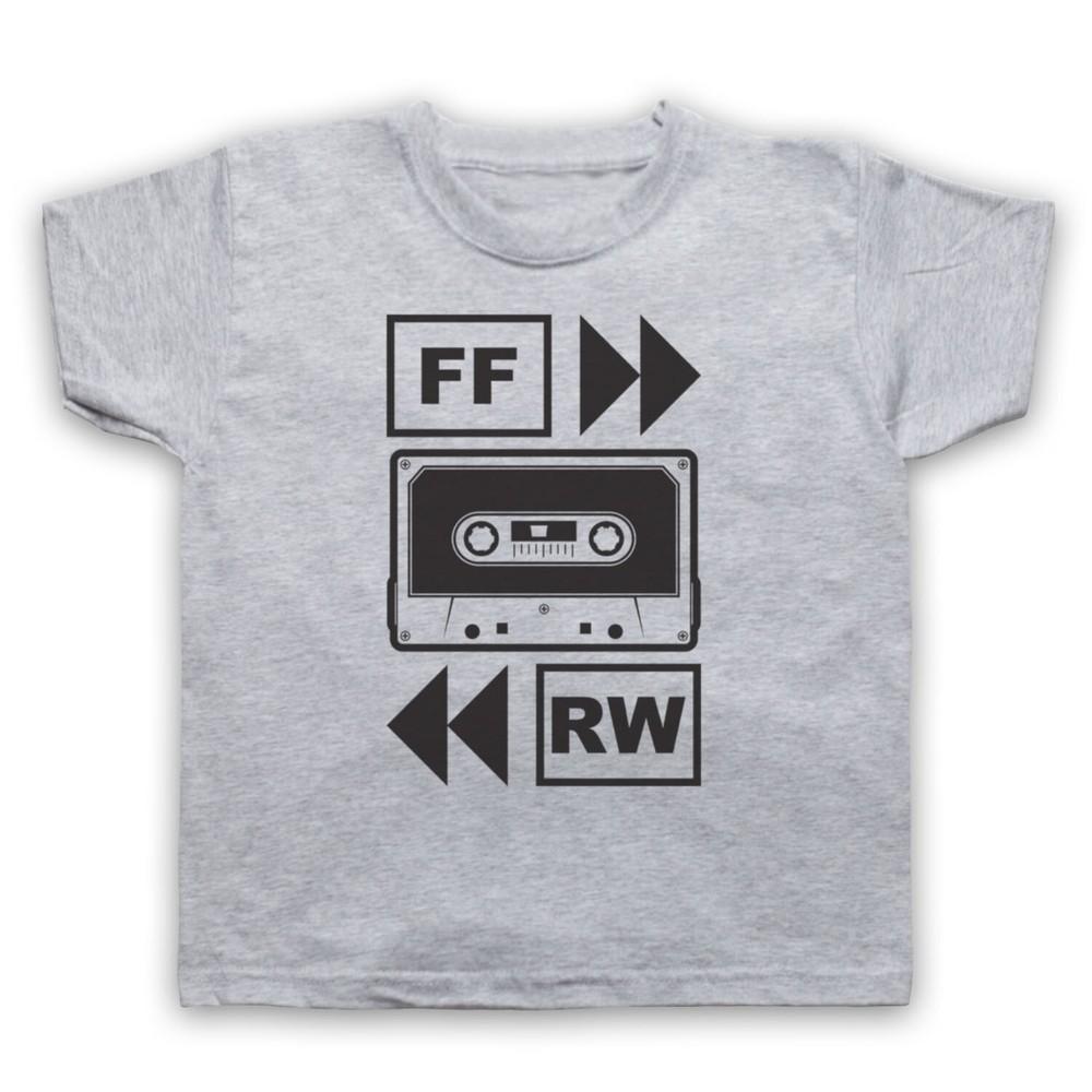 

Fast Forward Rewind Cassette Tape Retro Music Audio Kids Childs T-Shirt 4XL