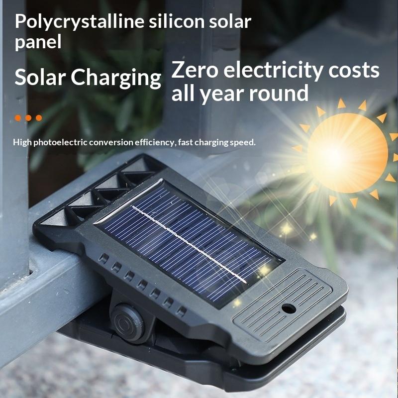 Solar Motion Sensor Clip On Outdoor Waterproof Bright Solar Security Lamp For Fence Garden Yard Patio