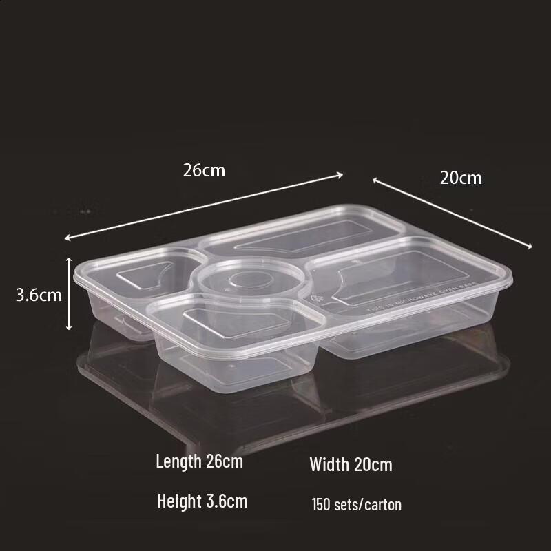 

JINGRX Disposable Multi-Compartment Bento Box