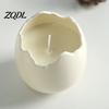 Unique Housewarming Gift Ceramic Eggshell Candle Holder for Scented Candles, Candles Modern Living Room Decor Container, Minimalist Art Ornament Home