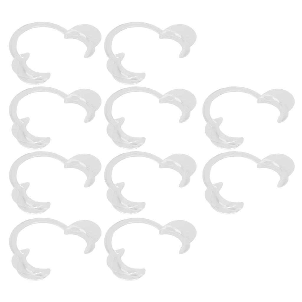 10pcs Cheek Retractor Transparent Disposable Dental Mouth Opener for Dental Clinics M
