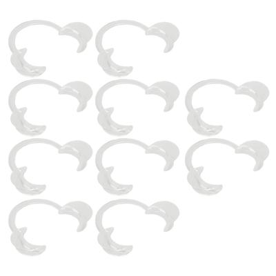 10pcs Cheek Retractor Transparent Disposable Dental Mouth Opener for Dental Clinics M
