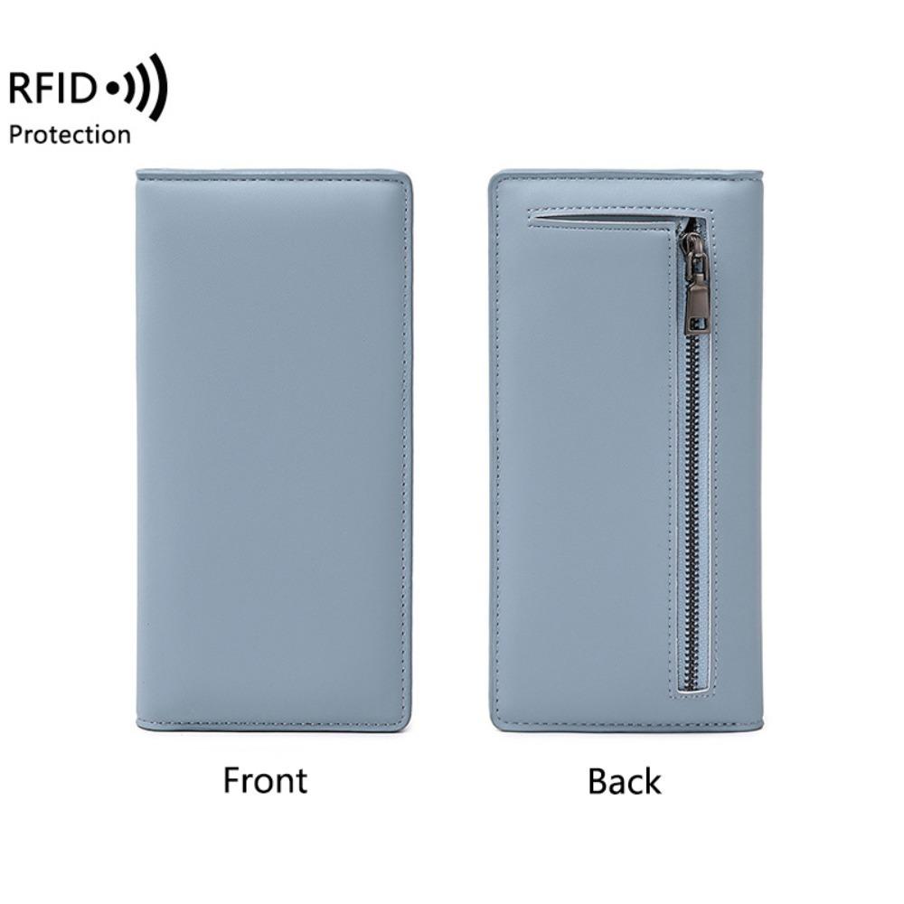 

Lightweight Money Purse Bag Waterproof Check Credit Card Bag RFID Blocking Folding Wallet Male синий