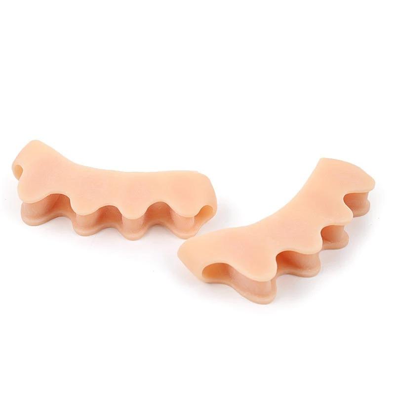 2 Soft Touch Silicone Toe Spacers Reusable Toe Separators for Feet Pain Relief Foot Care Products