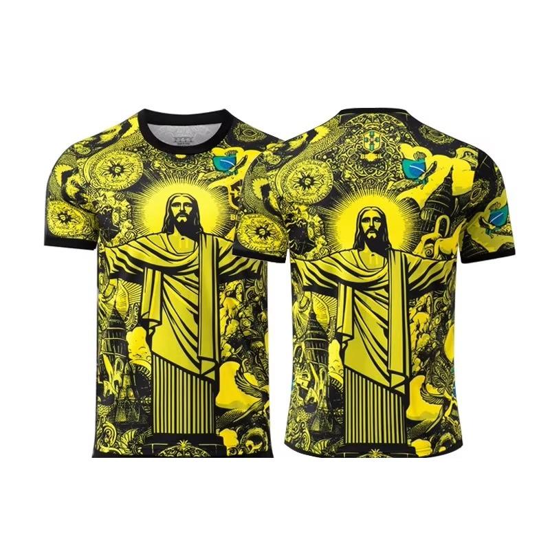 Football Training T-Shirt Special Edition Brazilian Jesus Redeemer 3D Print Sports Short Sleeve 2025new