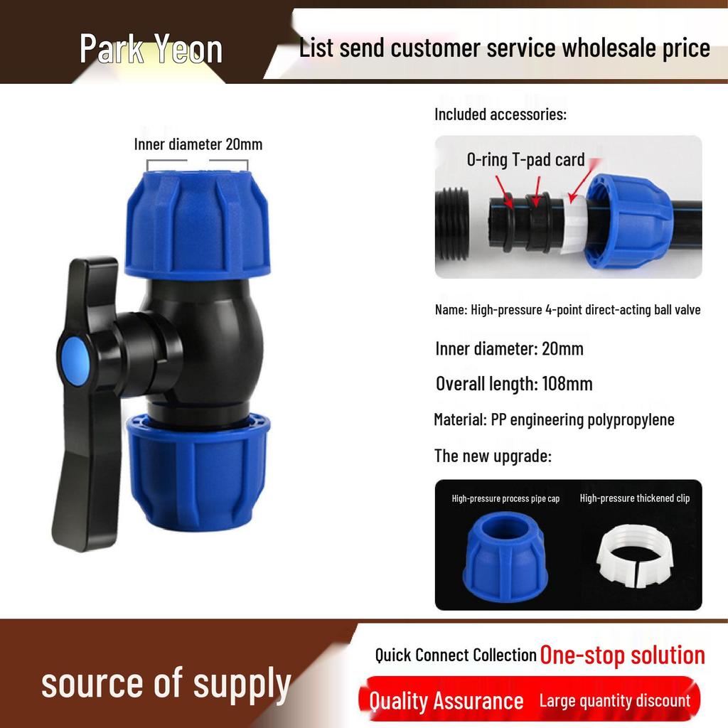 PE Water Pipe Quick Fittings Set: Union, Tee, Elbow, Switch for Irrigation