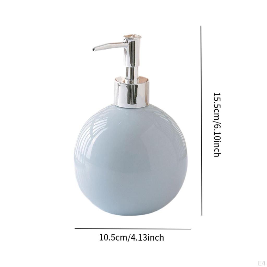 Handseifenspender mit Pumpe, Keramik-Flüssigkeitsbehälter, modern, tragbar, 550 ml, nachfüllbar, Emulsion