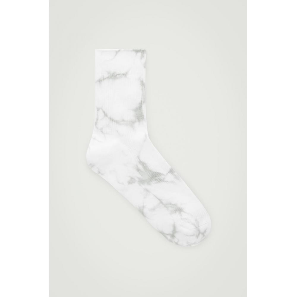 

COS Japan ribbed tie dye socks whitegrey/4345