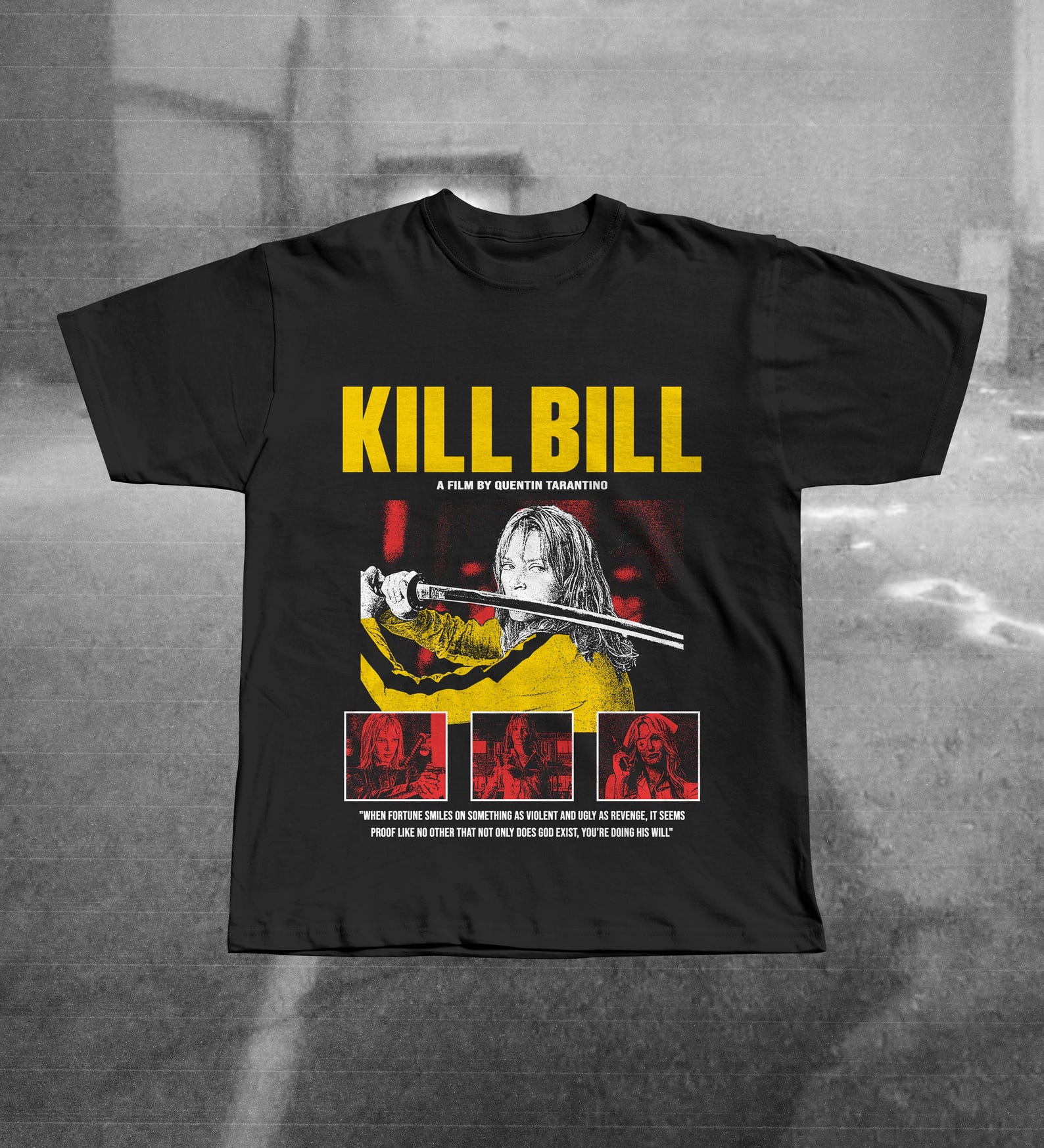 Kill Bill Movie T-Shirt, Quentin Tarantino Cult Film Graphic Tee, Beatrix Kiddo Shirt 4XL