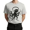 Oktopus in der Teekanne Herren T-Shirt. Sommer Baumwolle Kurzarm O-Ausschnitt Unisex T-Shirt S-3X