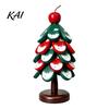Wooden Trivets for Hot Pots Christmas Tree Trivets, Durable Pine Wood Potholders with Storage Stand, Insulated Serving Tray Heat Resistant Foldable