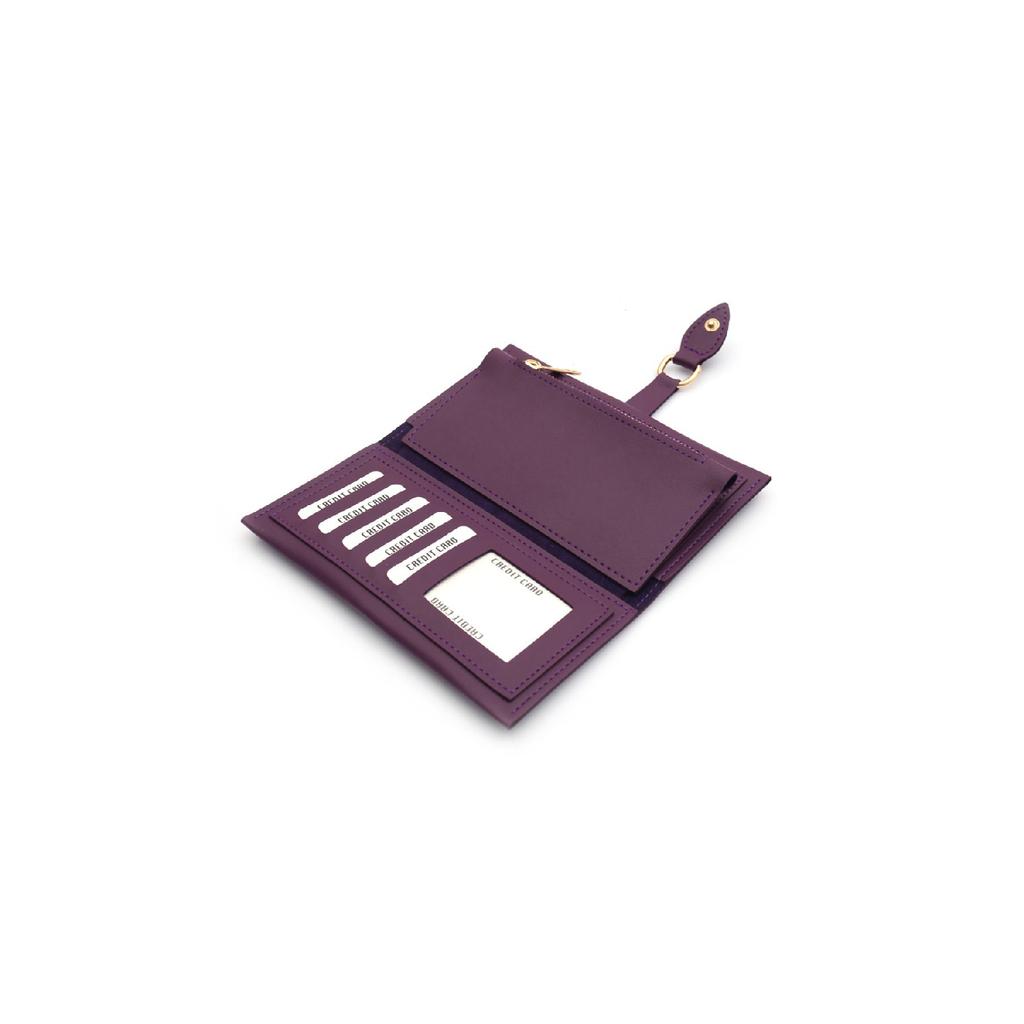 Rote Damenbrieftasche mit weicher Hautschnalle und Zubehör mit mehreren Fächern