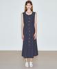 Ssikeoseun Fitted Round Neck Sleeveless Dress_Navy