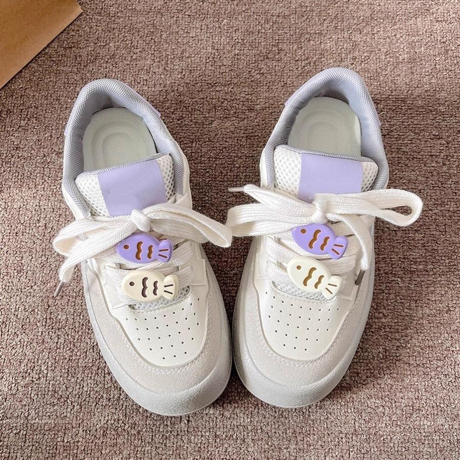 High-value summer casual board shoes women's new niche non-collision versatile shoes thick-soled white shoes women