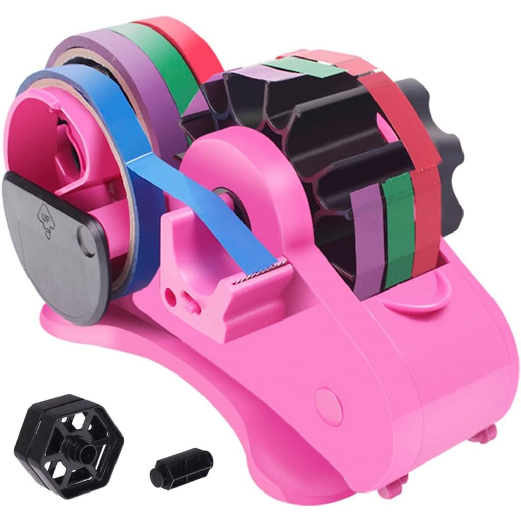 Heat Tape Dispenser, Semi-Automatic Desk Tape Dispenser with Compartment Slots Multiple Roll Cut Heat Tape Dispenser Sublimation for Heat Transfer