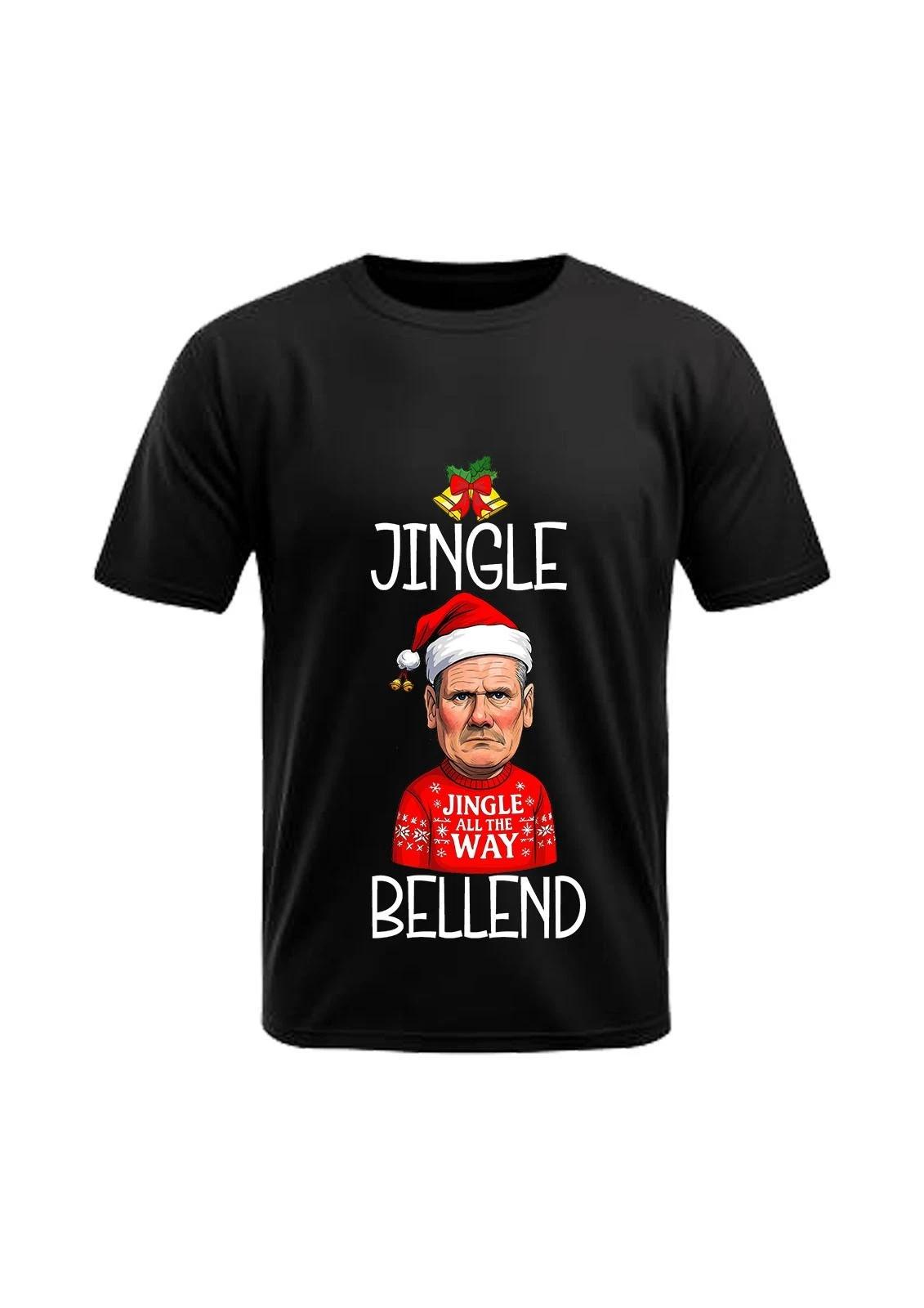 Anti Starmer Jingle Bell* Fun Christmas T-Shirts For Christmas Jumper Day 2025, L