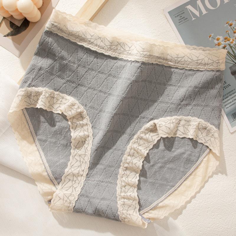 

Брюки-пузырьки для девочек, трусы из чистого хлопка с промежностью, женские дышащие треугольные брюки с высокой талией и кружевом на бедрах one size темно серый