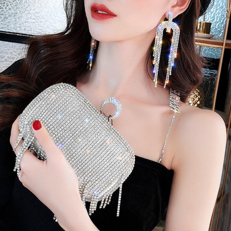 Pearl & Zircon Tassel Earrings