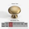 Antique Bronze Yellow Brass Cabinet Handle: Modern, Simple, Round Drawer Pull