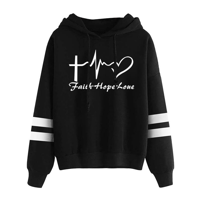 Autumn and winter long sleeved personalized printed hooded sweatshirt 6995