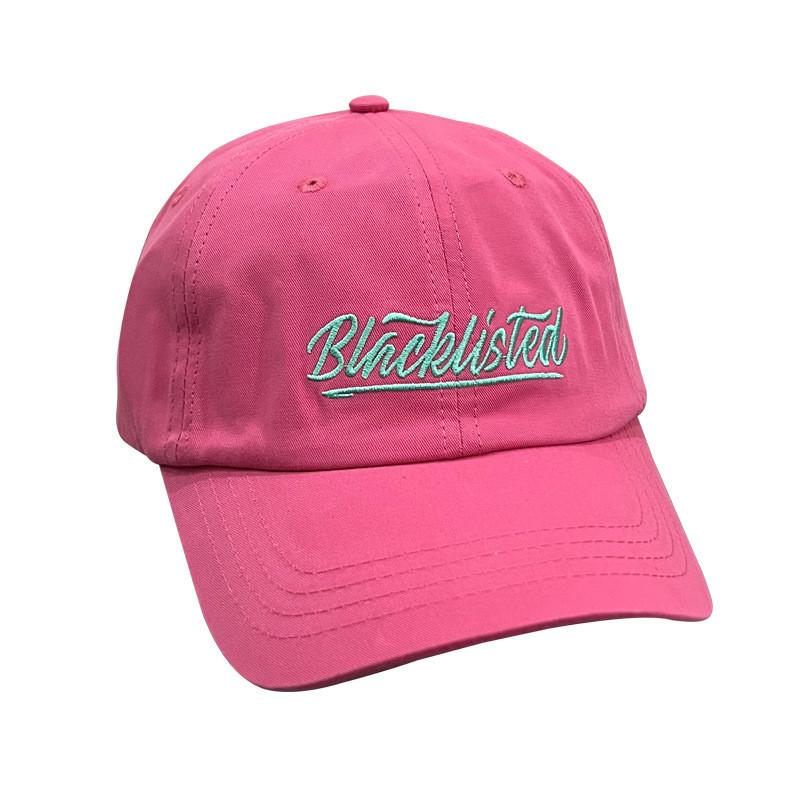 Trendy Magenta Cotton Baseball Cap For Women With Letter Embroidery Summer Hat
