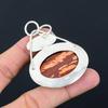Anniversary Gift For Her Natural Red Snakeskin Jasper Pendant 925 Silver
