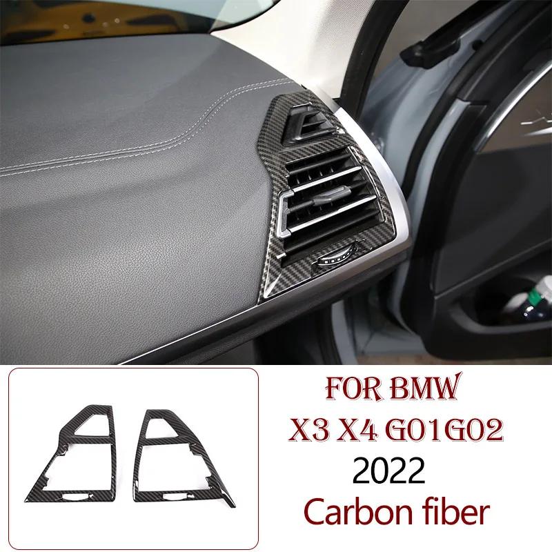 ABS Carbon Fiber For BMW X3 X4 G01 G02 2018-2025 Interior Kit Dashboard Console Gear Shift Panel Decoration Cover Trim Sticker