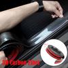 Carbon Fiber Rubber Car Bumper Protector Door Sill Anti-Scratch Tape Sticker