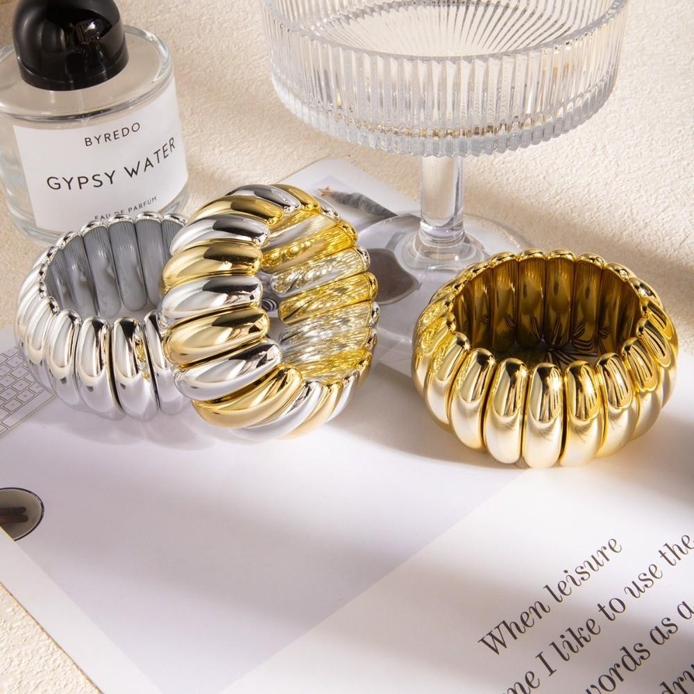 Elastic Design Geometric Bracelets Gold Silver Fashion Jewelry Elastic Bracelets  Special Occasions