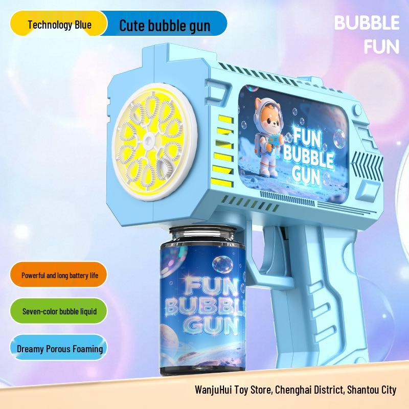 New Handheld Automatic Bubble Machine Toy for Kids - Popular Outdoor Electric Bubble Gun for Boys & Girls