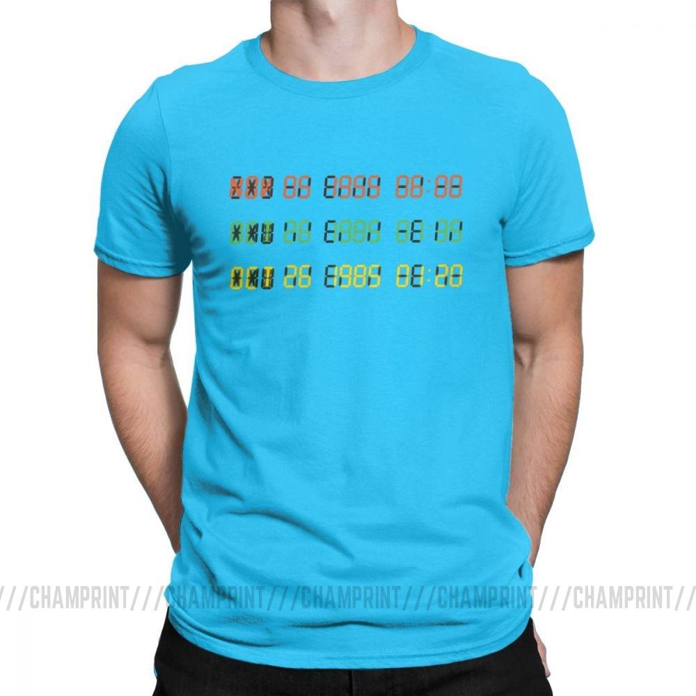 Time Circuits T Shirts Men Back To The Future Short Sleeve Tee Shirt Round Neck