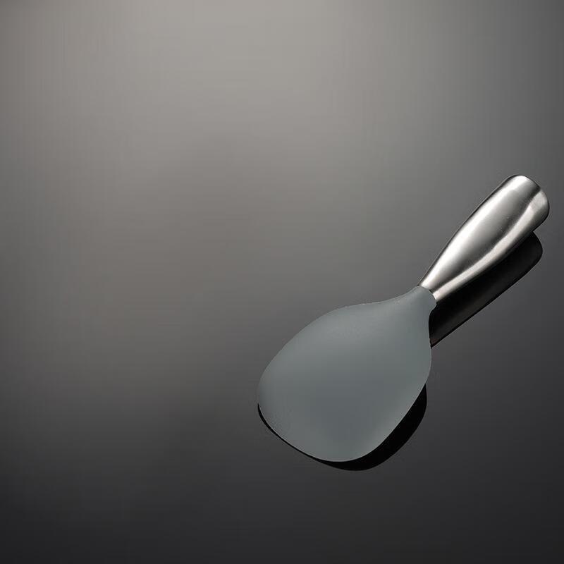 ZISIZ Stainless Steel Handle Silicone Serving Spoon