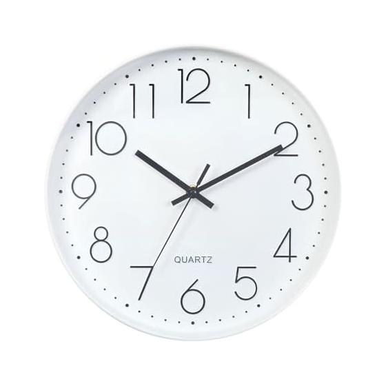 [Oblivi] Wall Clock, Radio Controlled Clock, Stylish, Scandinavian, Continuous Second Hand, Silent, Wall Clock, Wall Clock, Home, Bedroom, Room