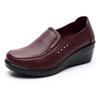 New Women's Shoes Spring Autumn Wedges Soft Sole Non-slip Women's Single Shoes Comfortable Large Size Mother's Leather Pumps