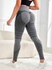 Seamless High-Waist Peach Lift Yoga Pants with Tummy Control