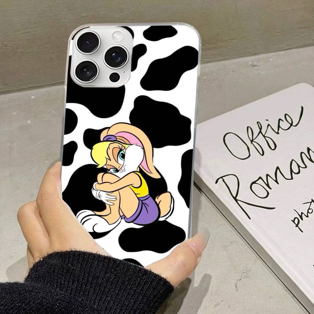 Cartoon Lola Rabbit BBunnys Phone Case For iPhone 17 16 15 14 13 12 11 Plus Pro Max Satin Colorful Glossy Cover