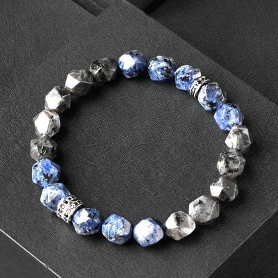 Pulsera de cuentas de piedra natural tallada a la moda para mujeres y hombres, amatistas, cuarzos de cristal, aguamarinas, jades, joyas, pulseras elásticas de ágata