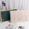 Velvet Wooden Inclined Jewelry Display Stand for Necklaces and Bracelets