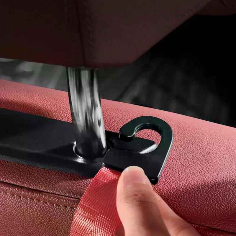 2Pcs Auto Fastener Hooks Car Storage Interior Accessories Car Headrest Hooks Hanger For Bags Seat Back Organizer Holder Clips