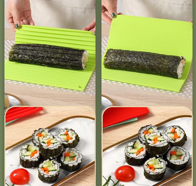 Sushi-Zubereitungsset DIY Heimwerkzeug mit Rollmatte für Algen Reis Gemüse Restaurant Party Küchenbedarf