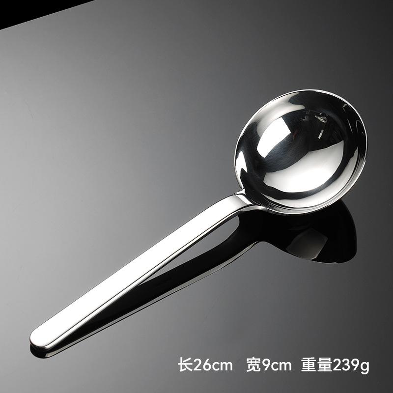 

Тяжелая корейская ложка для супа из нержавеющей стали 304, большая круглая ложка для риса, мала, ложки для смешивания соуса и супа, подарки, кухонная посуда
