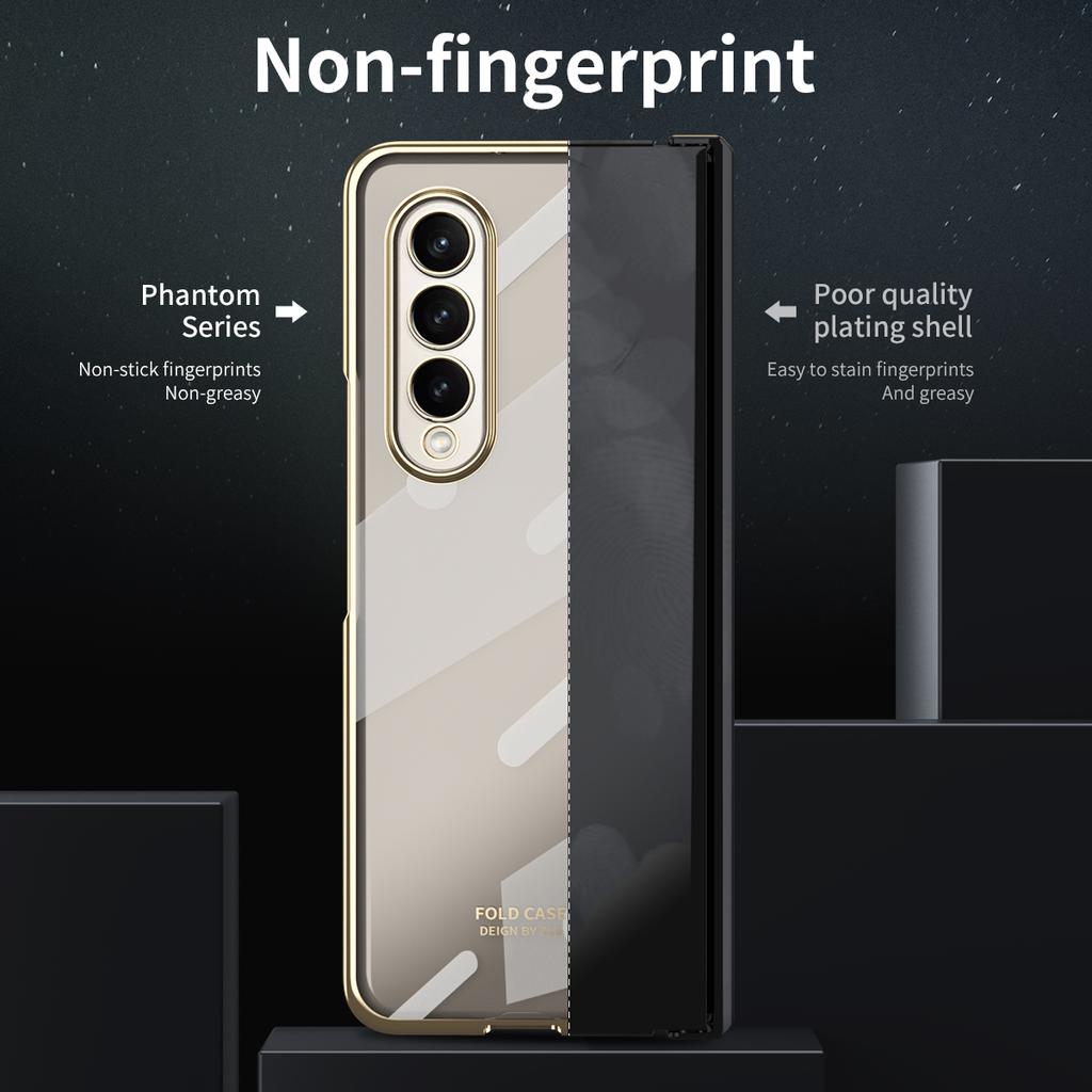 Pentru Samsung Z Fold 4 Zfold4 Husa cu film din sticlă securizată pentru cea mai bună protecție pentru Samsung Galaxy Z Fold 4 5g Fold4 Huse transparente placate