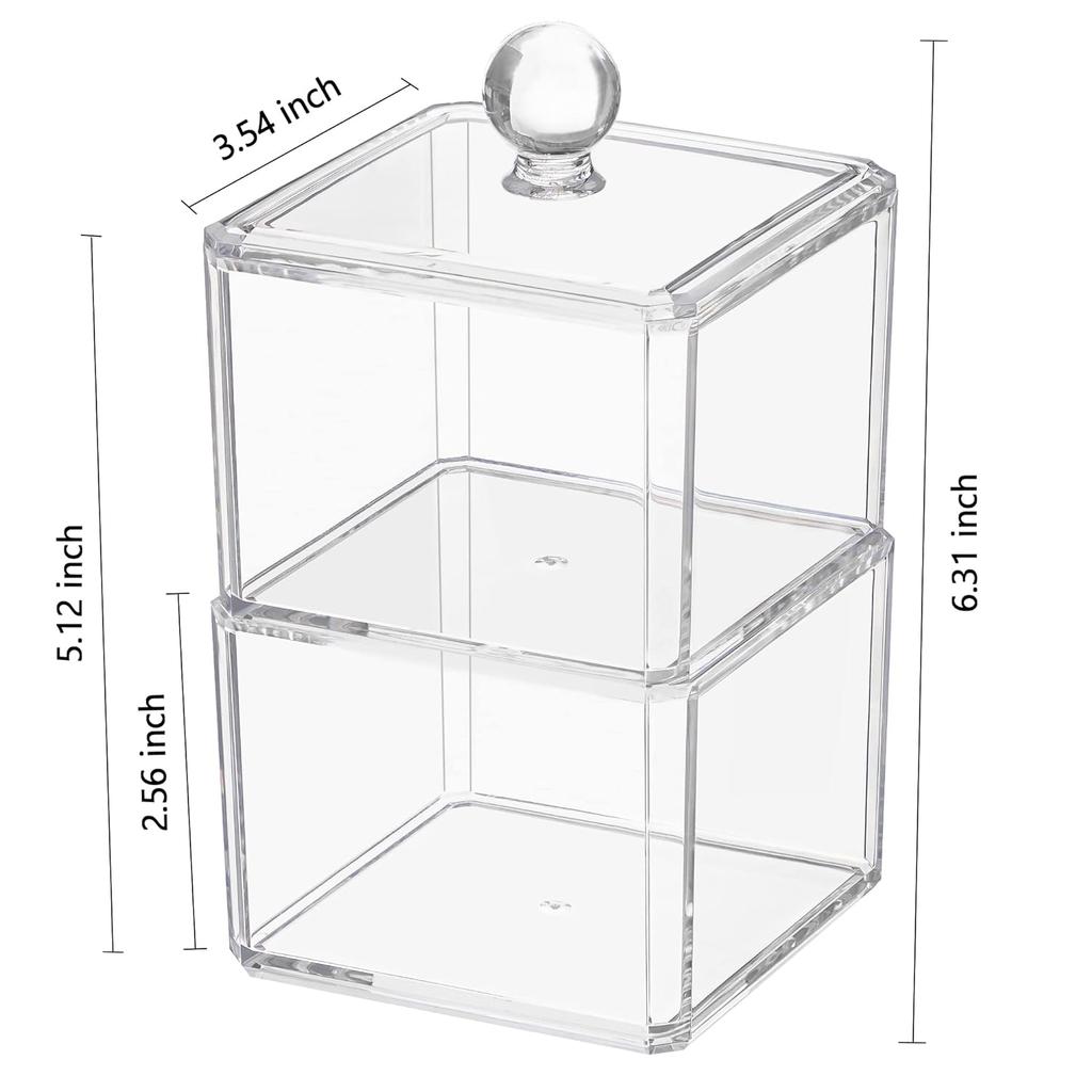 Clear Acrylic Makeup Layered Storage Box Dressing Table Cosmetic Lipstick Organizer Boxes Desktop Drawer Divider Storage